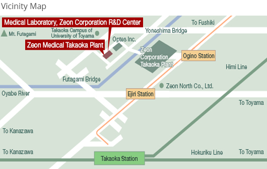Takaoka Plant Vicinity Map