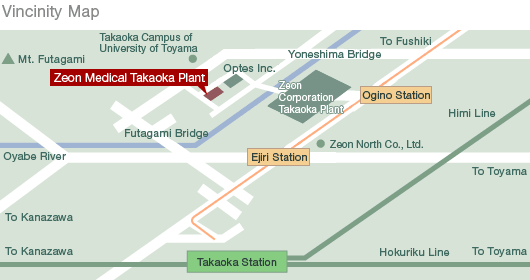 Takaoka Plant Vicinity Map