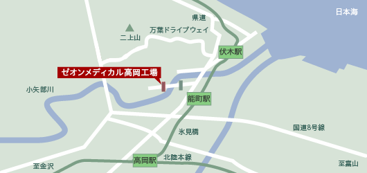 高岡工場　広域地図