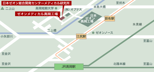 高岡工場 周辺地図